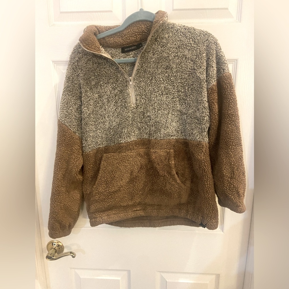Quarter zip Sherpa fleece size small